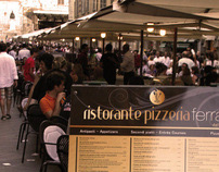 Outdoor advertising "Ferrari Restaurant "Perugia, Italy