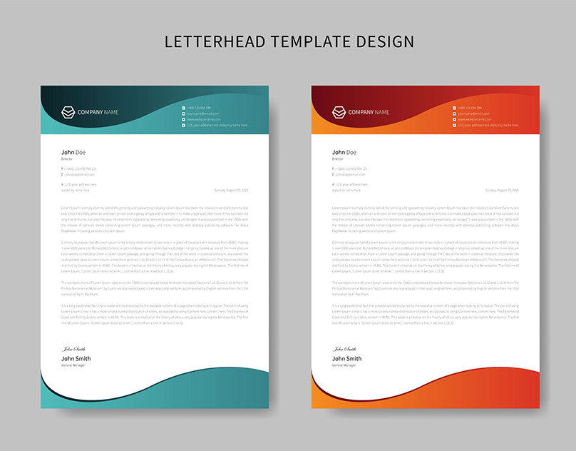 Letterhead Template Design