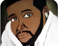 Gerald Levert lives on, Acrylic painting 2006