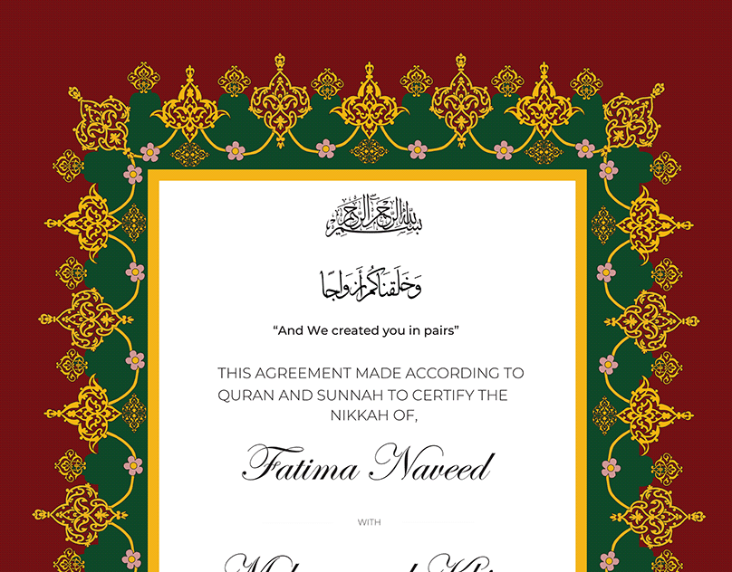 Nikah certificate