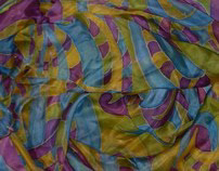 Handmade scarves 02-03: experimental silk & woven