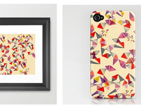 illustrated prints and iphone cases on society6
