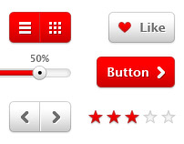 User Interface RED Elements