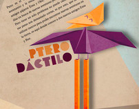 Pterodactilo; ilustración de un dinosaurio