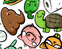 cute various stickers