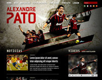 Alexandre Pato - interface para website oficial