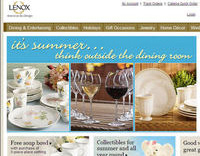 Lenox.com home page - casual dining