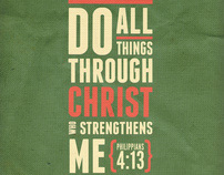Typography Poster based on Philippians 4:13
