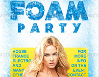 Foam Party Flyer, PSD Template