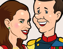 Royal Danes. Caricatures for a mobile game.