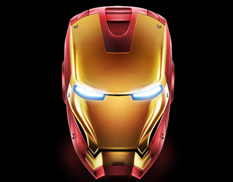 Iron man helmet 3D model.