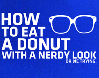 HOW TO EAT A DONUT WITH A NERDY LOOK OR DIE TRYING