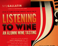 NYU Gallatin “Listening to Wine” poster design  
