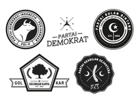 Hipsterised Logos of Indonesian Parties