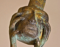 Bronze sculpture, "Ser maceta"