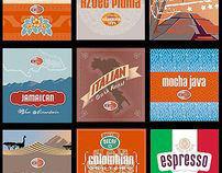 The Coffee Beanery - Bag Labels for Rebranding.