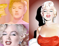 Marilyn Monroe Fan Art Digital Media - Set 1