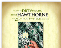 Hawthorne Direct:  Full Page Spread Magazine Ad