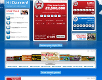 Camelot - 'National Lottery' homepage concepts