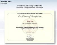 Stanford University Certificate: Hydrogen Fuel Cells