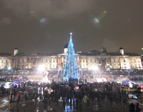 Trafalgar Square Christmas Tree Installation Time Lapse