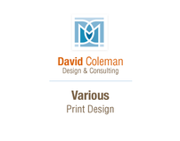 Various print design samples
