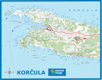 Tourist map - Korcula for the travel agency