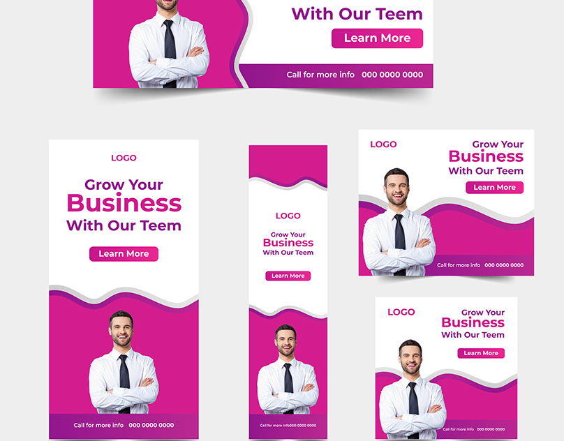 This is web banner set Design.