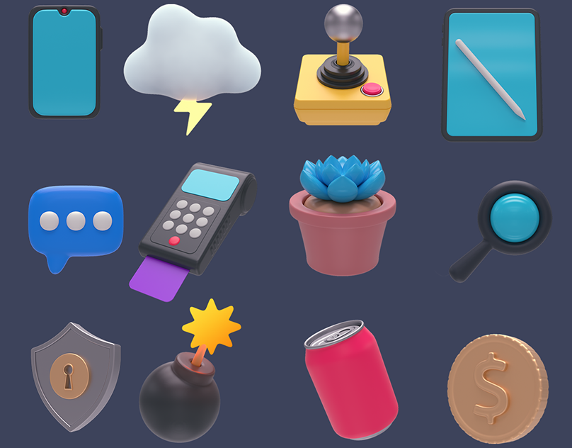  Professional 3D Icons 