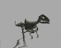 Dinosaur Skeleton Walk Cycle