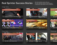 Real Sprinter Success Stories Kiosk Video Player