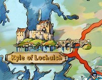 Scottish Highlands map Illustration