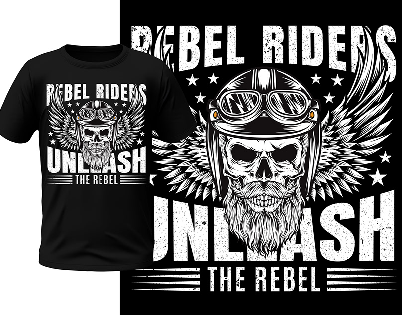Hand Drawn Motorcycle Creative Graphic T-Shirt Design Hire Now