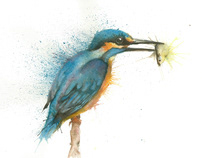 Animals in water colors