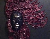Soledad Wall Leather Sculpture
