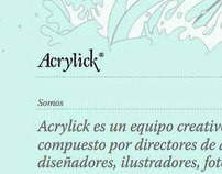 Web design for Acrylick Studio