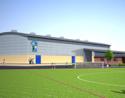 Contemporary,modernistic multi-use sports facility