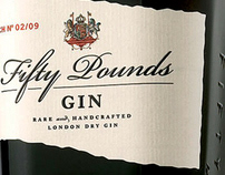 Fifty Pounds Gin Print Design