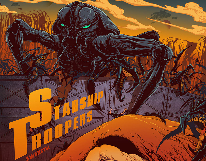 the starship troopers poster design 