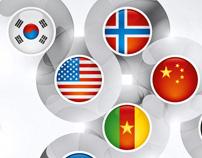 Round Glossy Flags