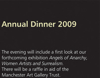 Manchester Art Gallery, Annual Dinner Invitation 2009