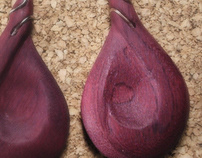 Purple heart Teardrop Earrings