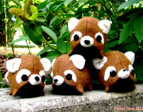 Rusty Red Panda Smudge: Plush Art Toy