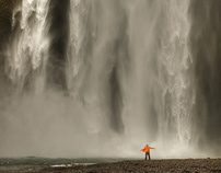 Waterfall Skógafoss south Iceland