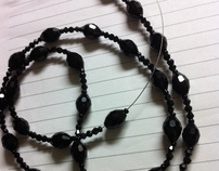 Flapper inspired necklace Black