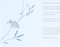 Jennifer + Chris wedding invitation
