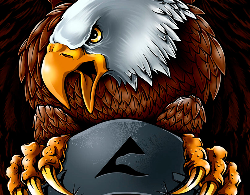 Eagle Pass Heliskiing T-Shirt Illustration.