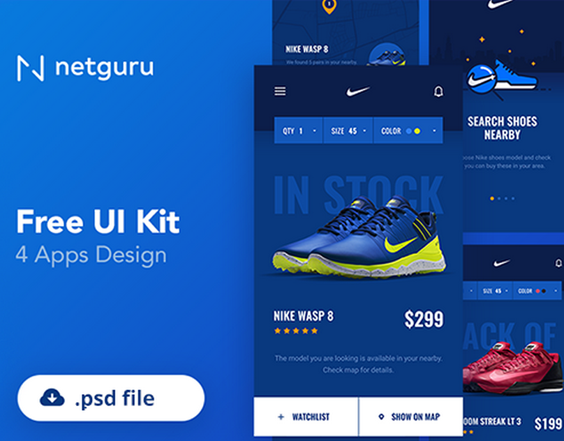 Download Free Free Sports App Ui Kit Psd On Behance PSD Mockups.