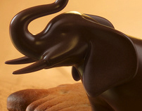 3D Cote D'Or Chocolate Elephant - Advertising Imagery 