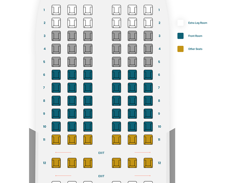 Seat Map UI for Flight booking system.
